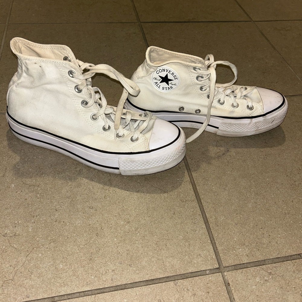 Converse White Canvas High-Tops